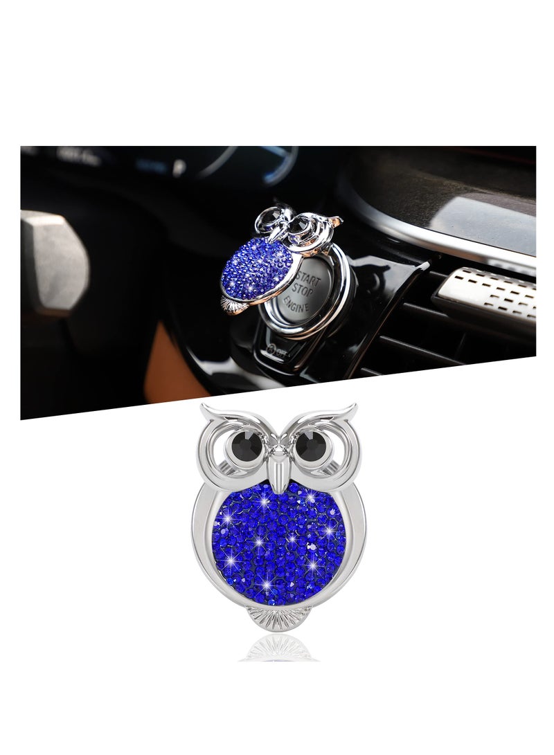 Cute Bling Crystal Car Push Start on Cover Rhinestone Owl Decoration for Your Car Interior Accessories - Image 1