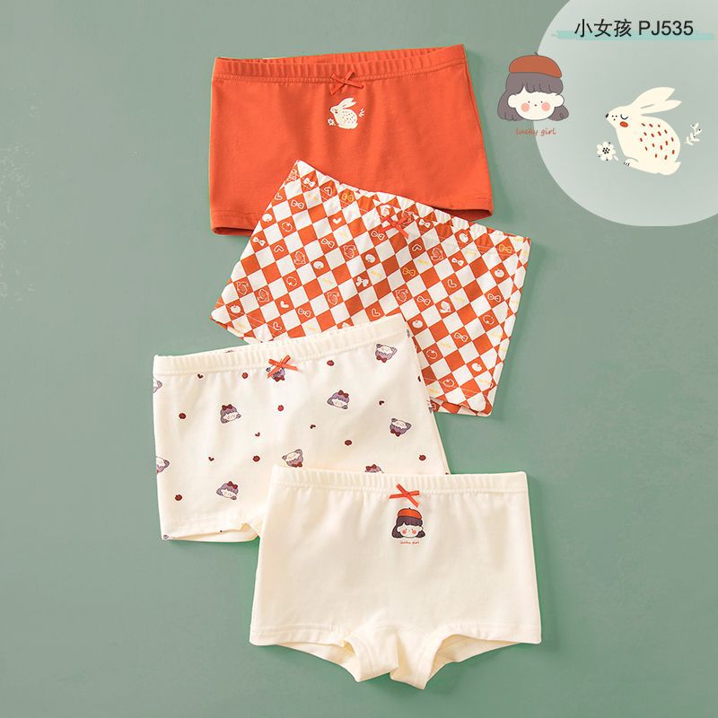 New Style Cotton Childrens Underwear Class A Bacteriostatic Girls Boxer Pants Large Childrens Cotton Thin Girls Shorts Little Girl PJ535 