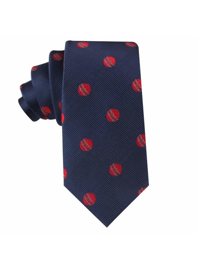 AUSCUFFLINKS Sports & Speciality Ties | Neckties for Men | Woven Skinny Neck Ties | Present for Work Colleague | Bday Gift for Guys, Cricket - Image 1