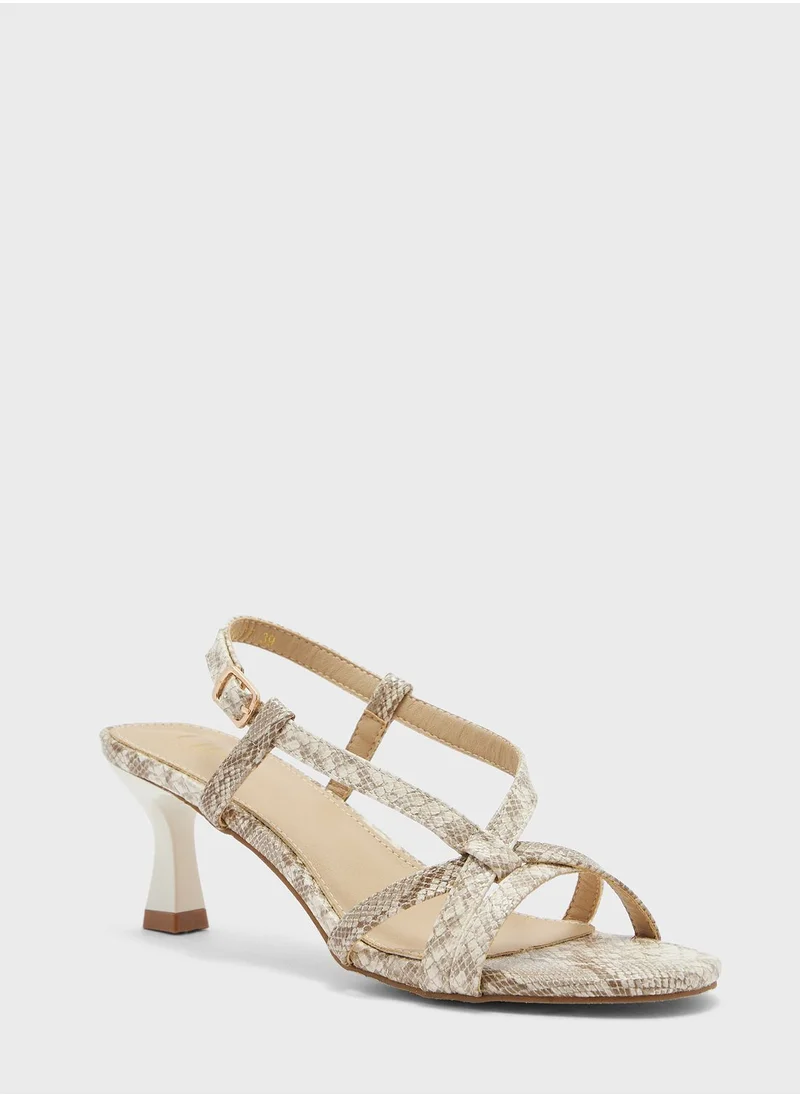 ELLA Front Cross Strap Slingback Sandal