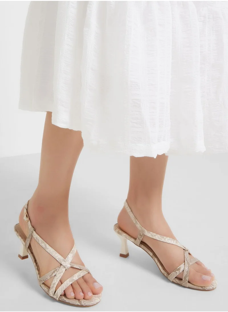 ELLA Front Cross Strap Slingback Sandal