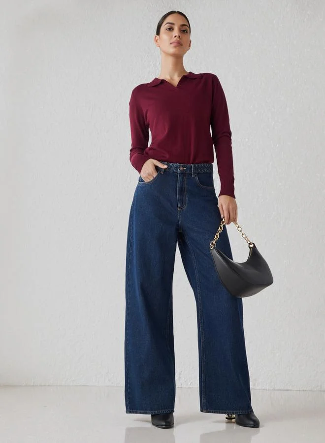 2Xtremz 2Xtremz Collared Sweater with Long Sleeves