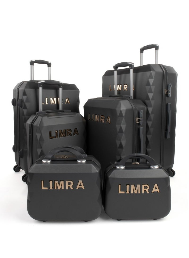 LIMRA Hardside 6 Piece Luggage Trolley Set D-Grey - Image 1