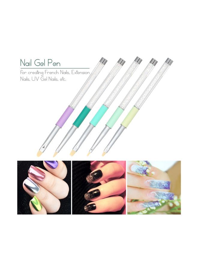 NIBEMINENT 10-Piece Acrylic Nail Brush Set multicolour - Image 2