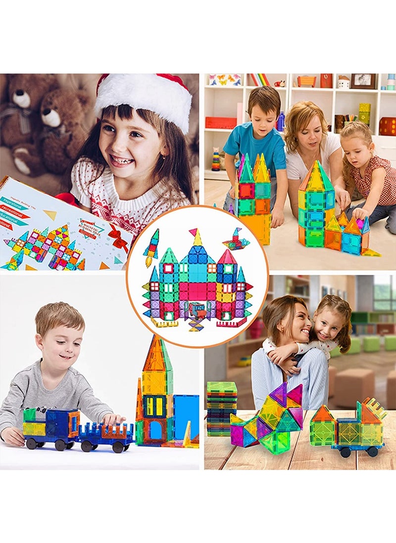 ZERIFAM - Magnetic Building Blocks, 100 Piece Set Magnetic Tiles, 3D Toddler Educational Magnetic Stacking Blocks, Toddler Kids Toys for Toddlers, Boys and Girls 3 4 5 6 7 8 9+ Year Old - Image 1