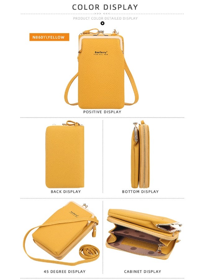 baellerry Korean Mobile Phone Bag Vertical Women's Bag Fashion Senior Sense Women's Single Shoulder Crossbody Bag Purse  - Image 2