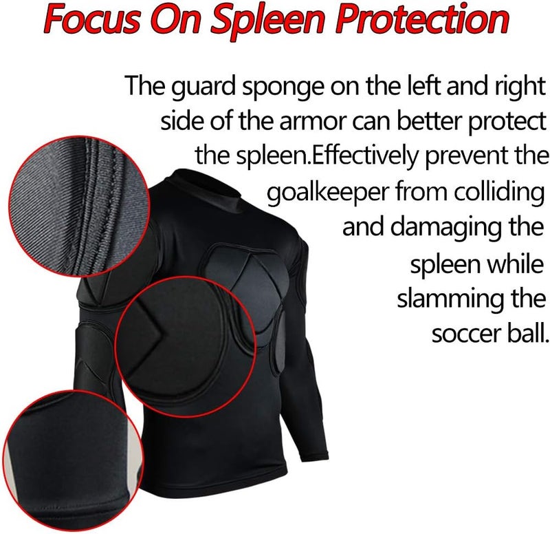 Shinestone Adult Men's Goalkeeper Armor BodyShield Padded Compression Shirt Pants and Short with Sponge Protector - Image 3