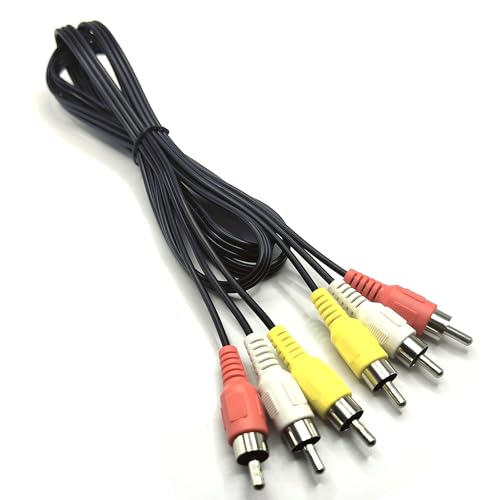 ZZJMCH 3 RCA Cable Audio Video Composite Cable, 5 ft RCA 3-Male to 3-Male, for TV, VCR, DVD, Satellite, and Home Theater Receivers - Image 1