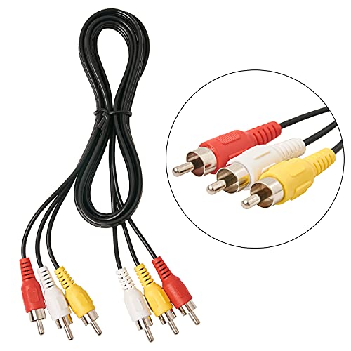 ZZJMCH 3 RCA Cable Audio Video Composite Cable, 5 ft RCA 3-Male to 3-Male, for TV, VCR, DVD, Satellite, and Home Theater Receivers - Image 2