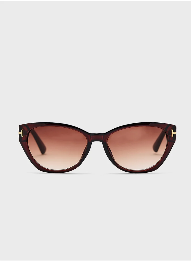 ELLA Temple Detail Cat Eye Sunglasses