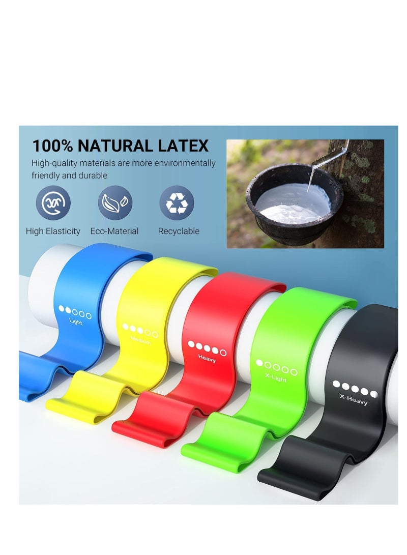 Spall Resistance Bands for Women – Set of 5 Exercise Loop Bands for Legs, Glutes, and Full Body Workouts | Yoga & Home Gym Fitness Bands with Carry Bag - Image 5