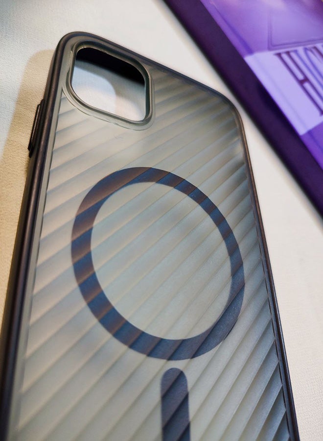 Magnetic Back Case For Iphone 11, Matte Wave Design, Compatible With MagSafe And Wireless Charger, Slim Hard Cover, Shockproof, Scratch Resistant, Fingerprint Resistant, With Premium Rubberized Frame, Camera Lens Protection, Compatible With Iphone 11 - Black - Image 4