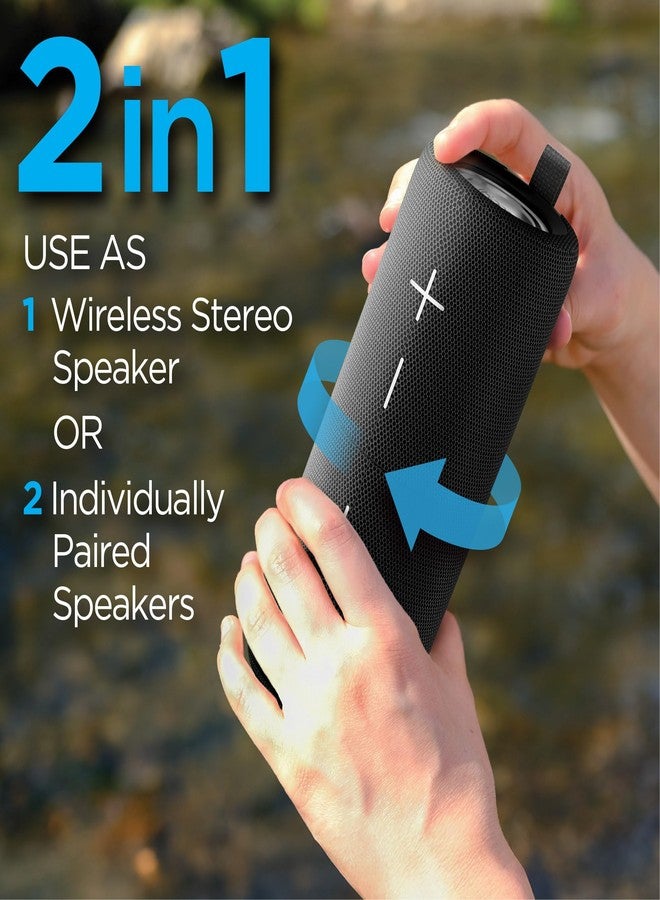 iHome Bluetooth Speaker with Wireless Stereo Option, Portable Split Speaker with Enhanced Bass (iBT430) - Image 3