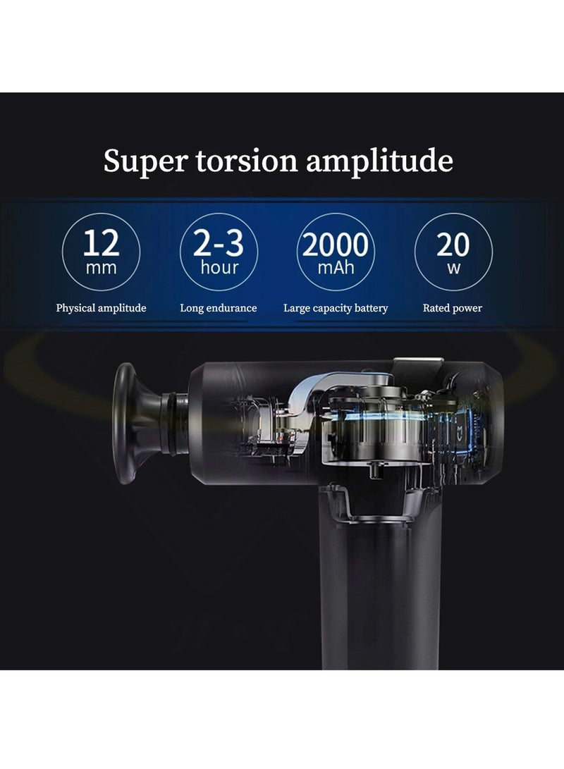 مسدس تدليك ساخن وبارد لتخفيف آلام العضلات العميقة واسترخاء الأنسجة والاهتزازات والعناية الصحية وجهاز تدليك الجسم الكهربائي - Image 4