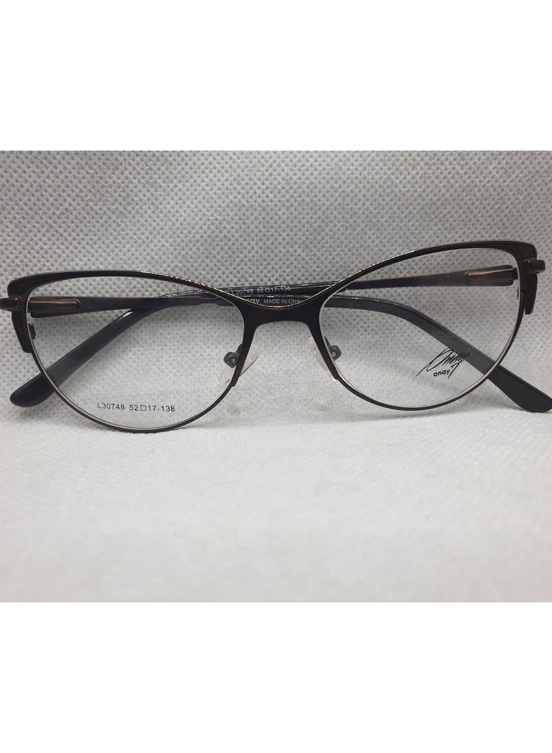 نظارة طبية  إطار كامل   L30748 -3  ، عين قطة - بني - للنساء - Image 1