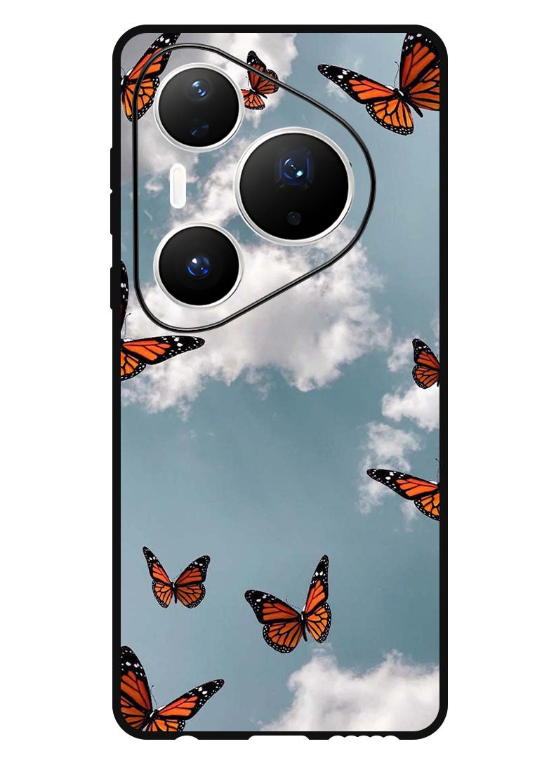 Theodor Case Compatible with Huawei Pura 80 Pro Plus 6.8 Inch Protection Shockproof Bumper Cover Butterfies - Image 1