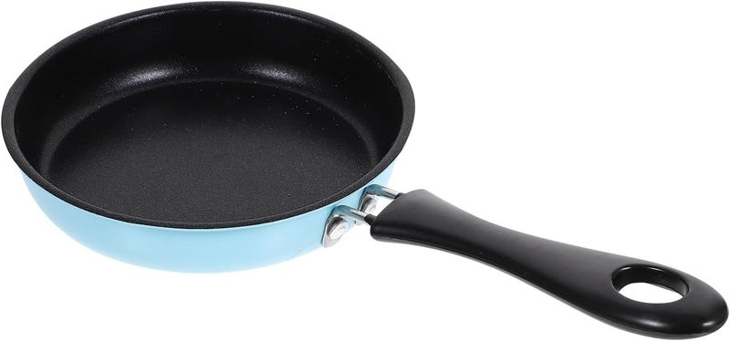 Nonstick Mini Egg Frying Pan Small Blue Skillet Compatible with Induction Cooktops Portable Kitchen Cookware for Cooking Breakfast - Image 1
