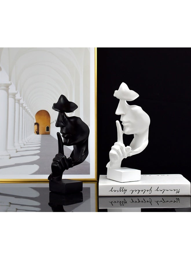 NeeMee European Silent Is Golden Abstract Statue - Unique Resin Art Piece - Image 3