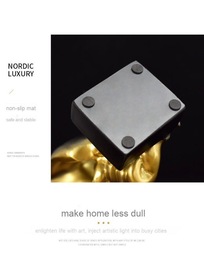 NeeMee European Silent Is Golden Abstract Statue - Unique Resin Art Piece - Image 5