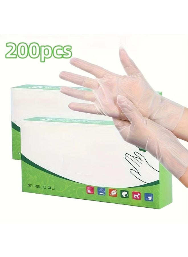 200pcs Disposable TPE Gloves Size S Powder Free Latex Free for Kitchen Bathroom Cleaning - Image 5