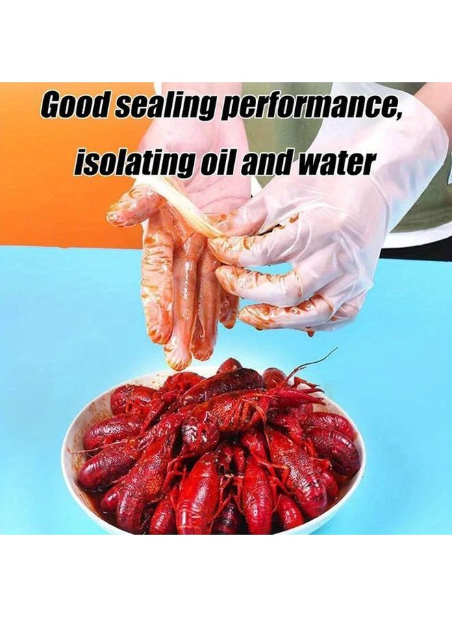 200pcs Disposable TPE Gloves Size S Powder Free Latex Free for Kitchen Bathroom Cleaning - Image 3