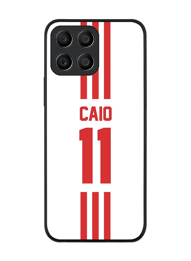 Stylizedd Rugged Black edge case for Honor X8 5G Slim fit Soft Case Flexible Rubber Edges Anti Drop TPU Gel Thin Cover - Football Team - UAE Player Name - Caio - Image 1