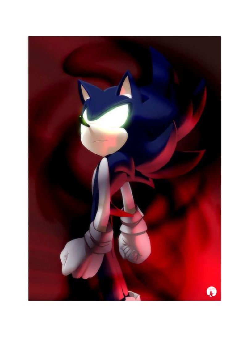 RKN Sonic Printed Mouse Pad Red/Blue/White