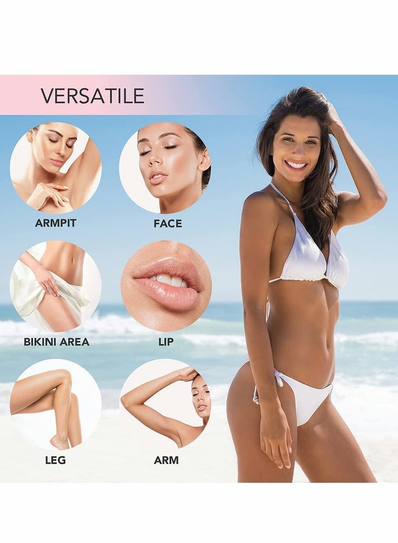 KASTWAVE Electric Razor for Women, Hair Trimmer for Face Beard Mustache Arm Leg Armpit Bikini, Painless 2 in 1 Shaver with 3 Stainless Steel Blades and Floating Head, Rechargeable Cordless Hair Clipper - Image 3