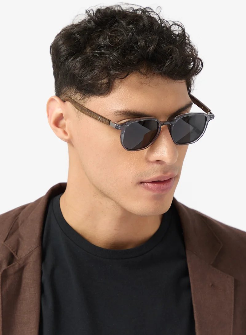 Seventy Five Polarized Lens Square Aviatoe Sunglasses