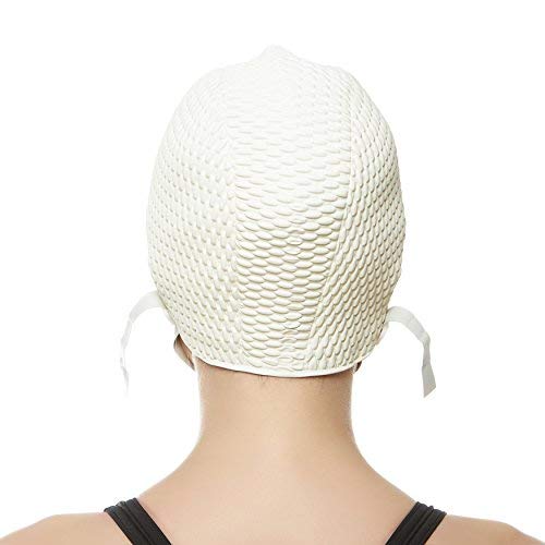 BEEMO Swim Cap Women Chin Strap Swimming Caps- White - Image 3