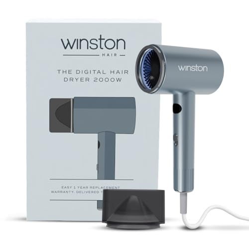 Winston Digital Smart Ionic Hair Dryer 2000 Watts Fast Drying with LED Display, Dual Speed & Heat Settings, All Hair Types, Lightweight - Image 1