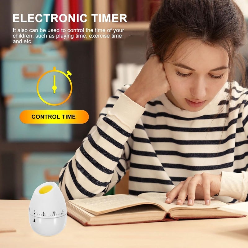 Garneck Mechanical Egg Shaped Cooking Timer 60-Minute Wind-up Kitchen Timer Loud Alarm for Cooking and Baking and Study Use - Image 5
