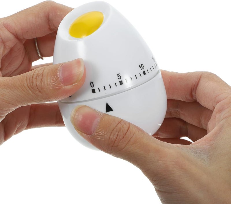 Garneck Mechanical Egg Shaped Cooking Timer 60-Minute Wind-up Kitchen Timer Loud Alarm for Cooking and Baking and Study Use - Image 4