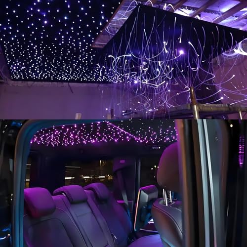 AKEPO 16W Small Size Twinkle Fiber Optic Lights Kit, Mixed 460pcs 9.8ft/3m Optical Fiber APP Music Activated RGBW Car Starlight Headliner/Home - Image 4