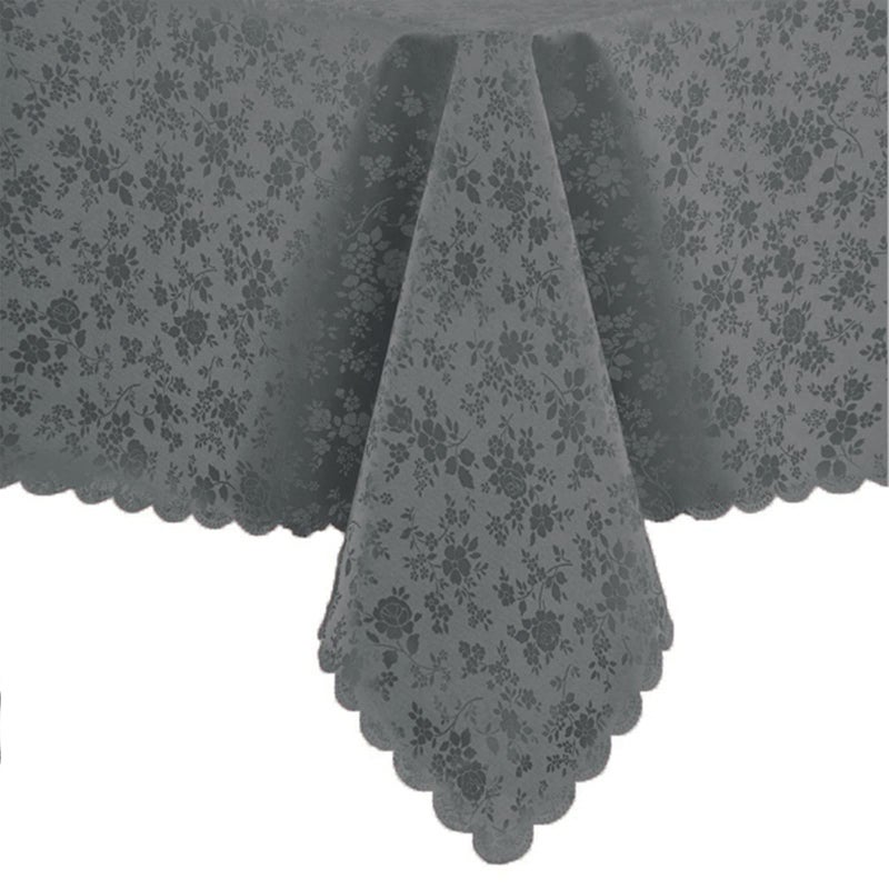Jeloris Waterproof Vinyl Tablecloth  Rectangle Heavy Plastic Tablecloth  Wipeable Spillproof Oil-Proof Vinyl Table Cover for Kitchen Dining Room (Grey  52"" x 70"") - Image 1