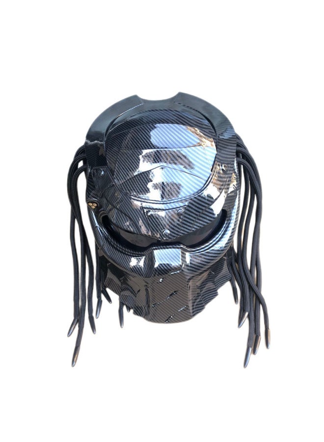 Scar-carbon Fiber Pattern Internet Celebrity Popular Iron Warrior Helmet Motorcycle Harley Retro Motorcycle Cool Full-face Helmet Dot Ece Certification