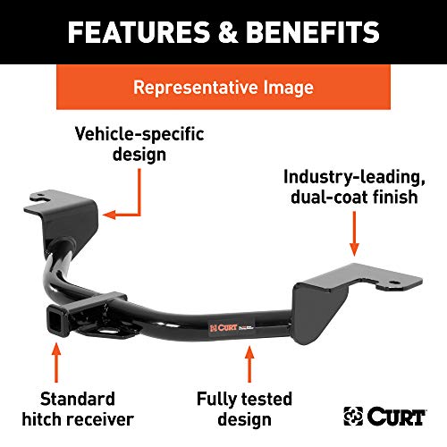 CURT 12107 Class 2 Trailer Hitch, 1-1/4-Inch Receiver, Compatible with Select Toyota Avalon, Camry - Image 3