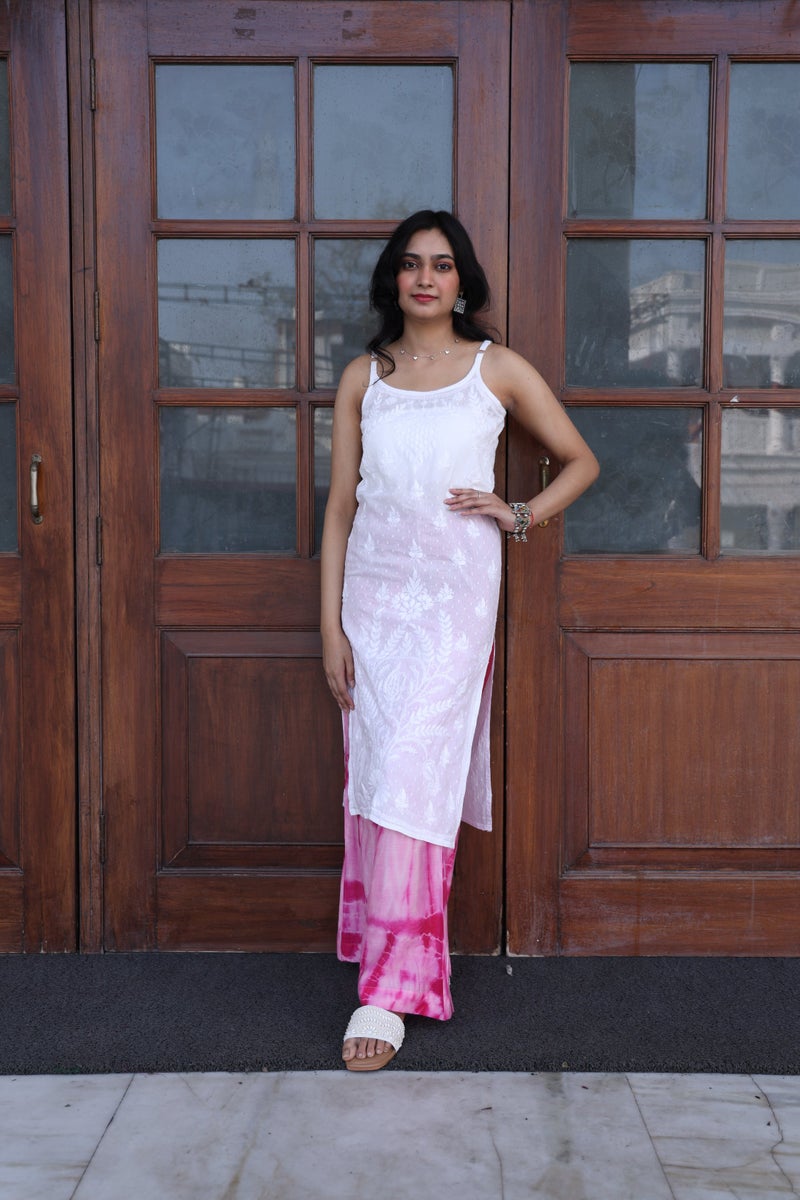 UNDYED White Chikankari Kurti for Women - Image 1