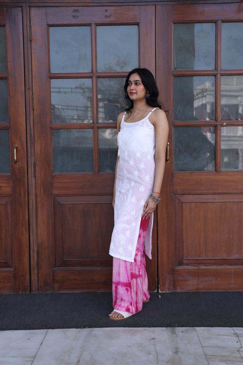 UNDYED White Chikankari Kurti for Women - Image 3