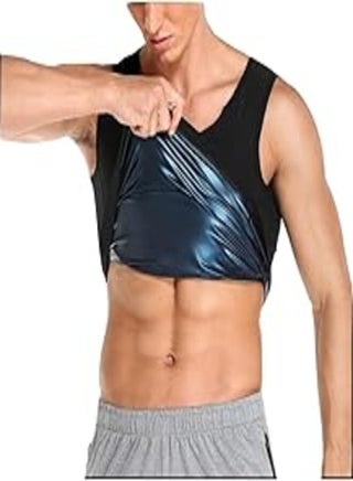 Chaos Nutrition Gear Neoprene Sweat Sauna Tank Tops for Men, Men Weight Loss, Sauna Sweat Workout Body Shaper, Slimming Suit