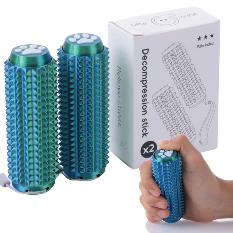 Galapopo 2PCS Little Ouchies Fidget with Cat Dog Paw Button, Sensory Pain Stim Fidget Toys for Adults & Teens, Anxiety and Stress Relief Items, Spiky Grippy Stim Tool, Portable ADHD Autism Fidget Clicker - Image 1