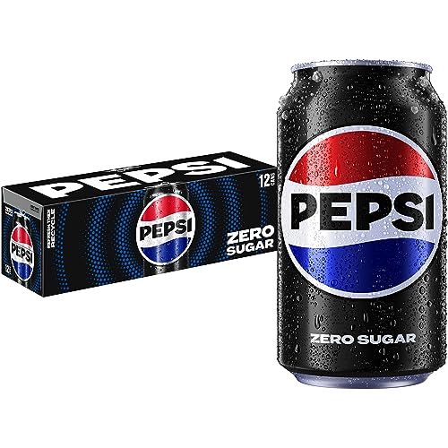 Pepsi Zero Sugar Cola Soda, 12 Fl Oz Cans (Pack of 12) - Image 1