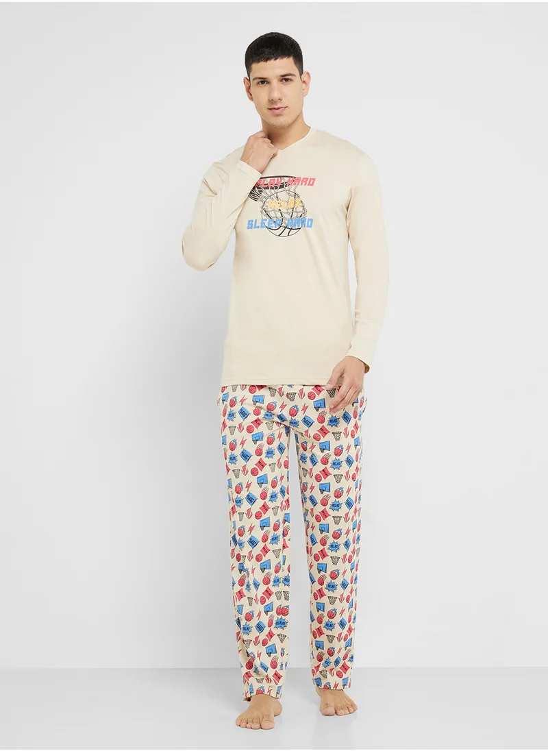 Robert Wood Nightwear T-Shirt & Pants Sets