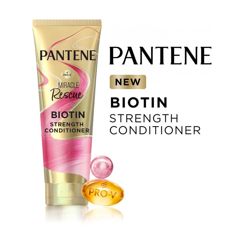 Pantene Miracle Rescue Biotin Strength Conditioner 10X Stronger Hair Lightweight Smooth Suitable For All Hair Types 200Ml 1 Count - Image 2