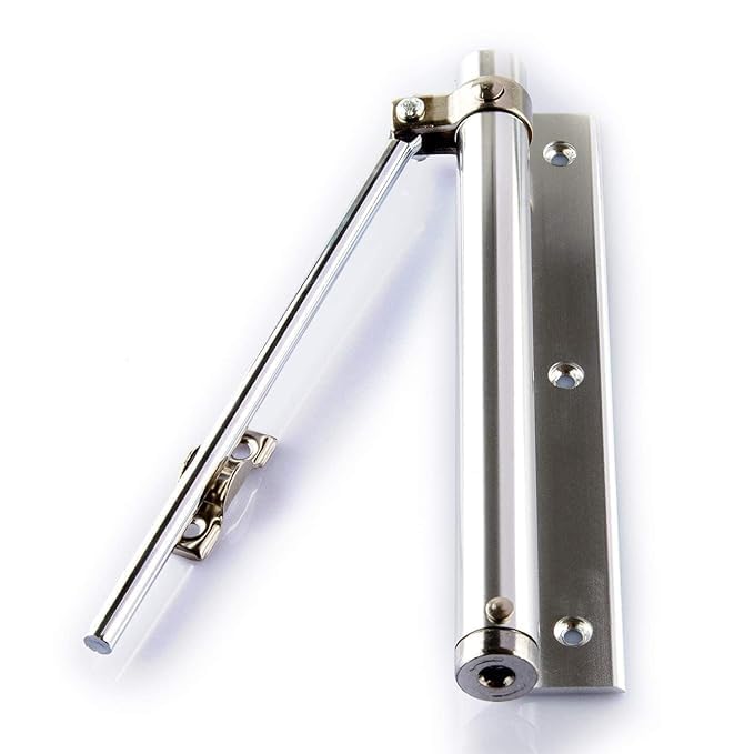 Shrux Spring Door Closer Door Closers to Convert Hinged Doors Alloy Automatic Fire Rated Door Closer SelfClosing Adjustable Automatic Closing Gate Doors Stainless Steel Spring Door Closer - Image 1