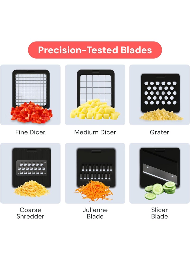 FULL STAR Fullstar Vegetable Chopper, Cheese Slicer, Food Chopper, Veggie Chopper, Onion Chopper, Vegetable Chopper with Container, Mandoline Slicer & Cheese Grater (6 in 1 - White) - Image 5