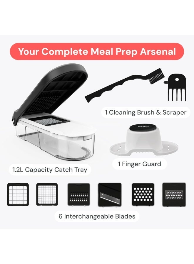 FULL STAR Fullstar Vegetable Chopper, Cheese Slicer, Food Chopper, Veggie Chopper, Onion Chopper, Vegetable Chopper with Container, Mandoline Slicer & Cheese Grater (6 in 1 - White) - Image 3