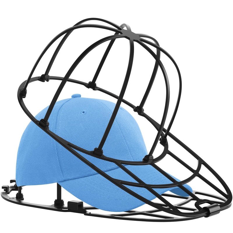 Hat Washer Cage for Baseball Caps Washing Machine Dishwasher Cap Cleaner Frame Washing for Adult Kids Ball Hats Black1Pack