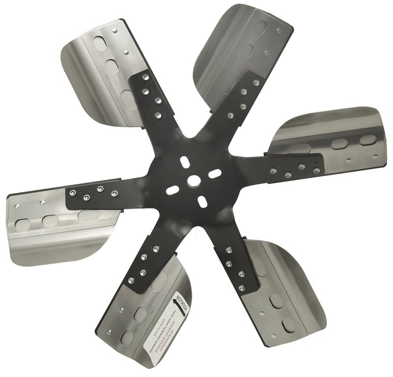 Derale 17617 Heavy Duty Fan Blade Series 1000 17" Stainless Steel Flex Fan Reverse Rotation , Black - Image 2