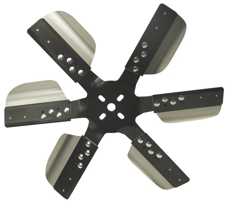 Derale 17617 Heavy Duty Fan Blade Series 1000 17" Stainless Steel Flex Fan Reverse Rotation , Black - Image 1